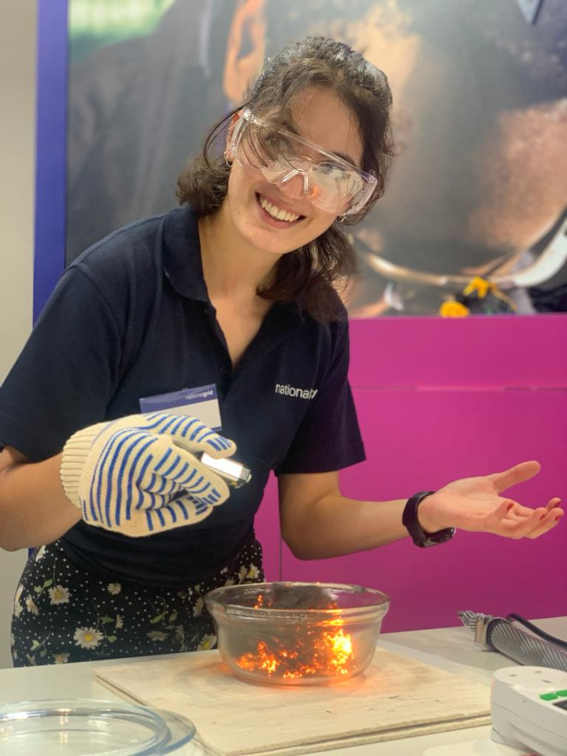 Nicole presenting at the Big Bang Fair